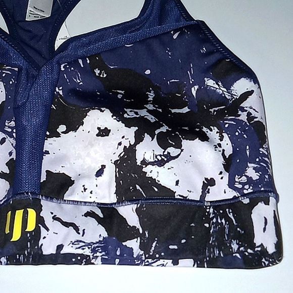 NEW USAPRO INDIGO MARBLE BLUE CROP TOP - Picture 2 of 5